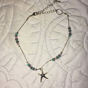adjustable gold beach starfish anklet/bracelet